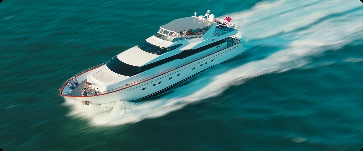 Liberté cruising at speed, on a private yacht charter from Auckland