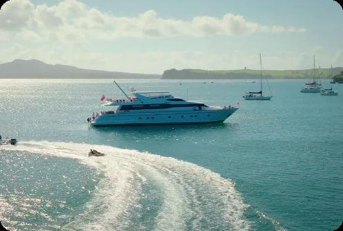 Liberté on a corporate yacht cruise, for corporate yacht charters in Auckland