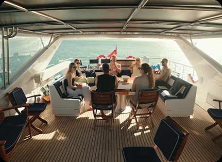 Corporate function aboard Liberté, for corporate yacht charters in Auckland